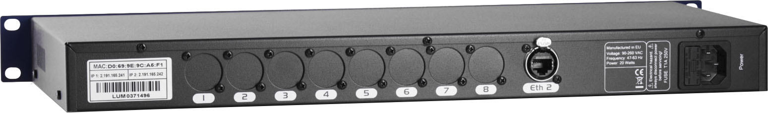 Visuel Fiche complète : Luminex DMX8 KkII